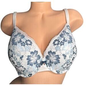 Victoria's Secret Blue Floral Lace Bra